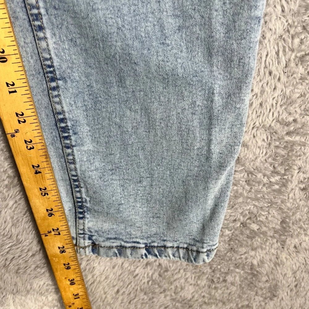 Artful Rebel Mens Light Acid Wash Straight Leg Jeans 32x30 Blue Denim